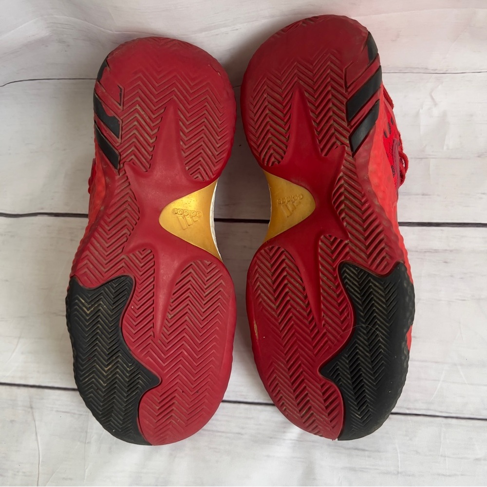 Adidas Harden Vol. 6 Vivid Red Monogram Men's Size 8 Shoes Las Vegas HQ3… - Picture 7 of 9